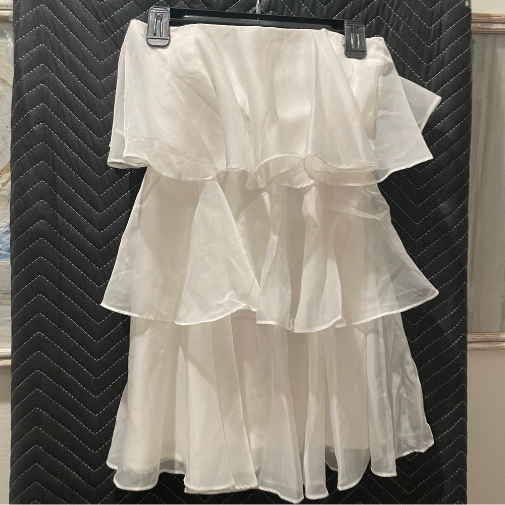 Abercrombie & Fitch White Layered Mini Dress